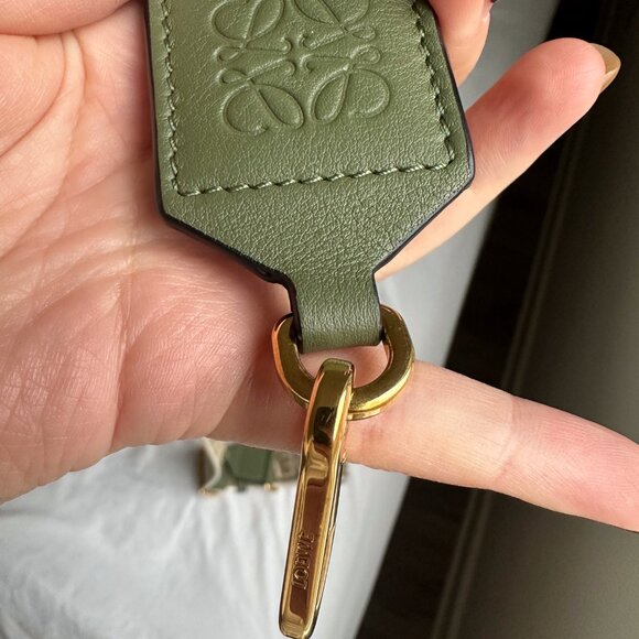Loewe Anagram Strap in Jacquard and Calfskin | Color: Avocado Green - Picture 7 of 9